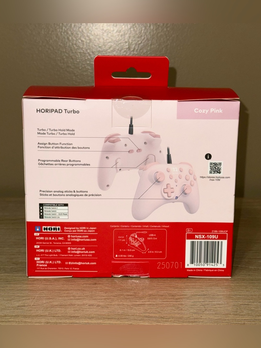 NIB HORI HORIPAD Turbo controller for the Nintendo Switch 2 in "Cozy Pink" - Picture 3 of 8